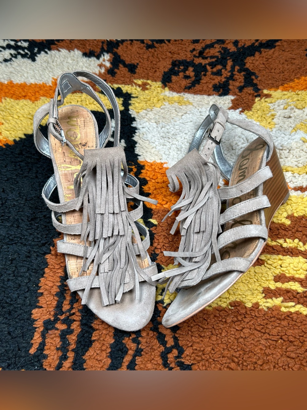 SAM EDELMAN, Sandra fringe wedge!!
